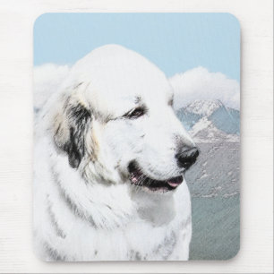 Great Pyrenees Painting - Original Dog Art Mouse Pad