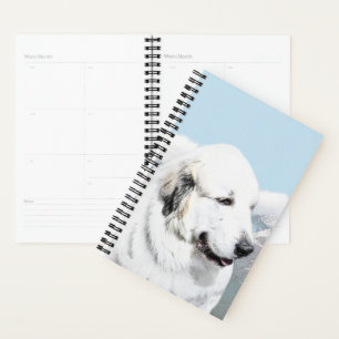 Great Pyrenees Painting - Original Dog Art Planner