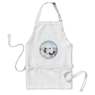 Great Pyrenees Painting - Original Dog Art Standard Apron