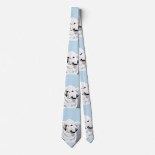 Great Pyrenees Painting - Original Dog Art Tie
