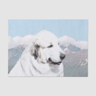 Great Pyrenees Painting - Original Dog Art Tissue Paper