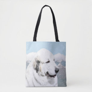 Great Pyrenees Painting - Original Dog Art Tote Bag