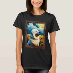 Great Pyrenees Painting Sunflower Flower Mom Women T-Shirt