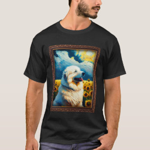 Great Pyrenees Painting Sunflower Flower Mom Women T-Shirt