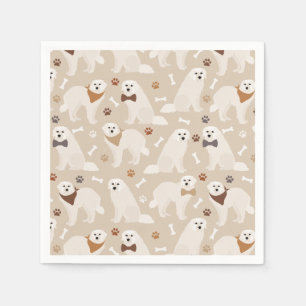 Great Pyrenees Paws and Bones Napkins