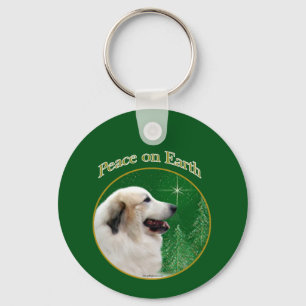 Great Pyrenees Peace Keychain