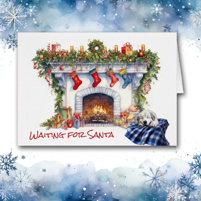 Great Pyrenees Puppy Fireplace Wait for Santa (Creator Uploaded)