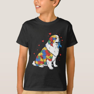 Great Pyrenees Puzzle Autism Awareness Autistic Wo T-Shirt