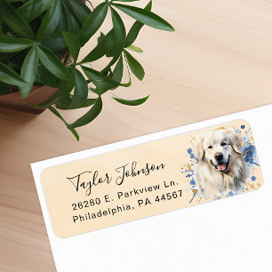 Great Pyrenees Return Address Label