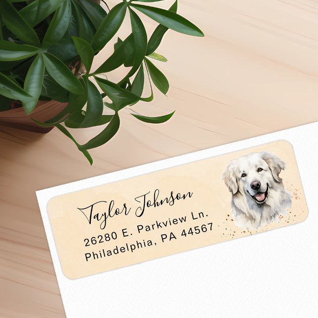 Great Pyrenees Return Address Label (Creator Uploaded)