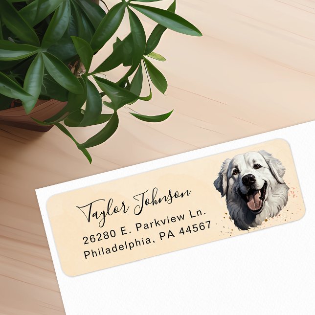 Great Pyrenees Return Address Label (Creator Uploaded)
