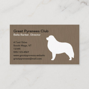 Great Pyrenees Silhouette Business Card