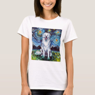Great Pyrenees Starry Night big white dog art by A T-Shirt