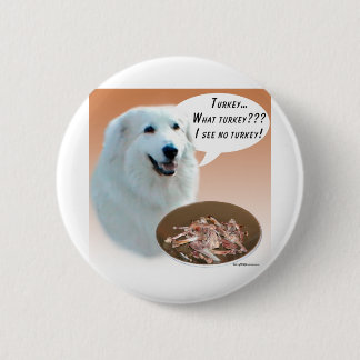 Great Pyrenees Turkey 2 Inch Round Button