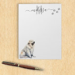 Great Pyrenees Watercolor Monogram Personalized  Notepad<br><div class="desc">This design may be personalized in the area provided by changing the photo and/or text. Or it can be customized by clicking Personalize this Template and then choosing the click to customize further option and delete or change the colour of the background, add text, change the text colour or style,...</div>