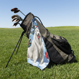 Great Pyrenees Winter Wonderland Christmas Joy Golf Towel