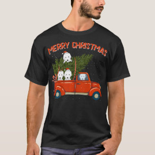Great pyrenees Xmas Vintage Red Pickup  T-Shirt