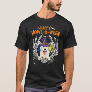 Great Pyrenes Skeleton Heart Happy Howl O Ween Cos T-Shirt