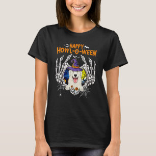 Great Pyrenes Skeleton Heart Happy Howl O Ween Cos T-Shirt