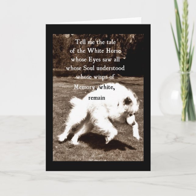 Great Pyrenese sympathy card (Front)