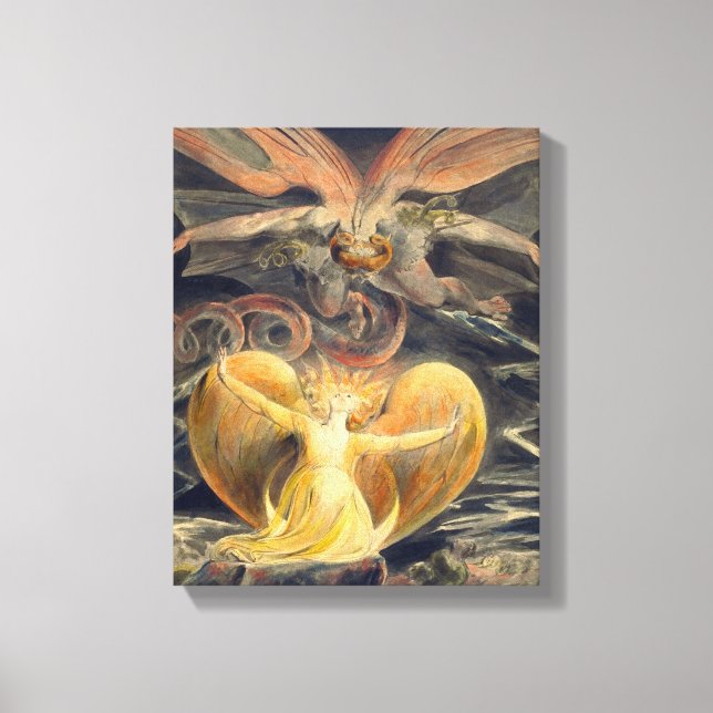 Great Red Dragon by William Blake Canvas Print (Front)