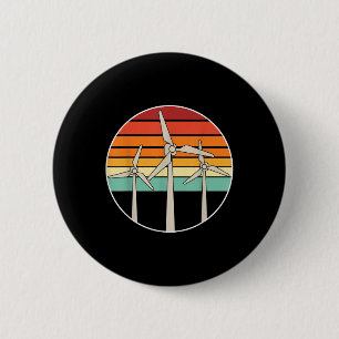 Great Renewable Energy Wind Power Windmill Environ 2 Inch Round Button