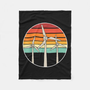 Great Renewable Energy Wind Power Windmill Environ Fleece Blanket