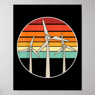 Great Renewable Energy Wind Power Windmill Environ Poster