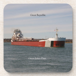 Great Republic set of 6 hard plastic coasters