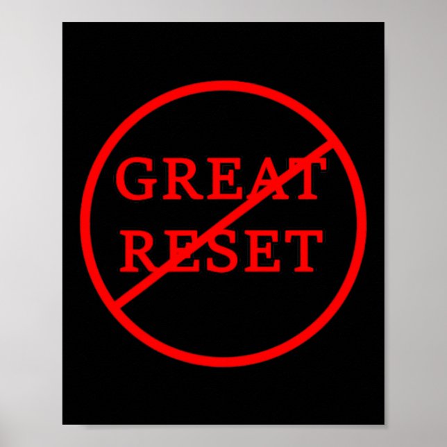 Great Reset No Reject Resist New World Order Globy Poster (Front)