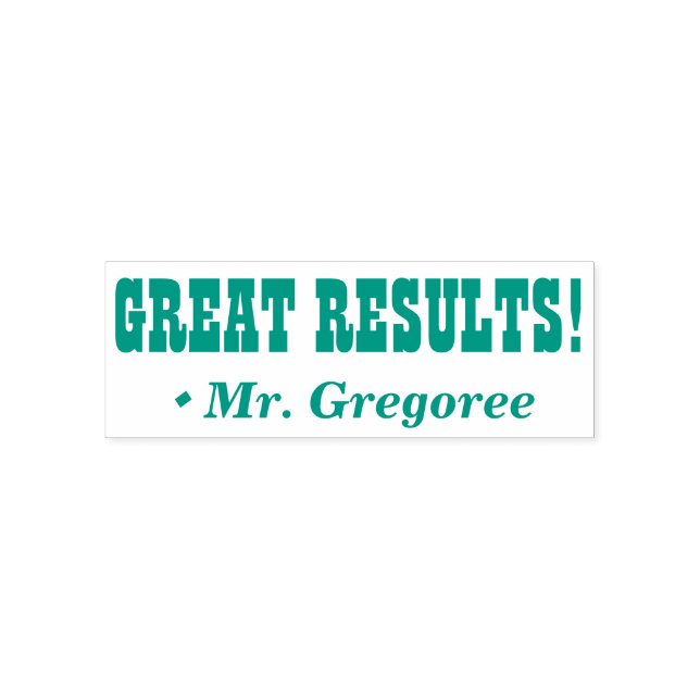 "GREAT RESULTS!" Assignment Grading Rubber Stamp (Design)
