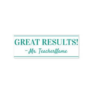 "GREAT RESULTS!" Grading Rubber Stamp