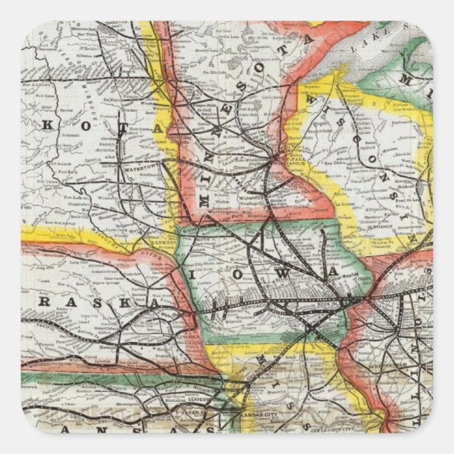 Great Rock Island Route Square Sticker (Front)