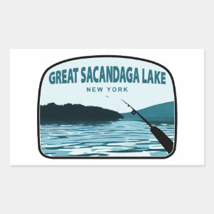 Great Sacandaga Lake New York Fishing Rod Sticker