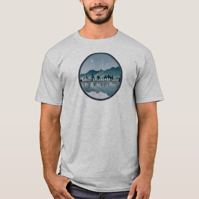 Great Sacandaga Lake New York Reflection T-Shirt (Front)