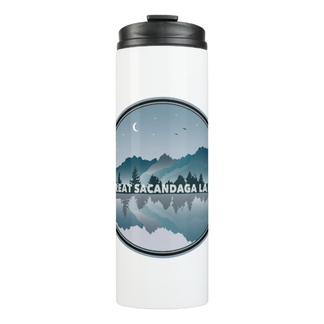 Great Sacandaga Lake New York Reflection Thermal Tumbler (Front)
