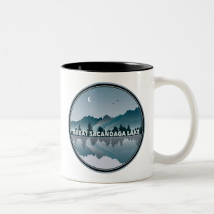 Great Sacandaga Lake New York Reflection Two-Tone Coffee Mug