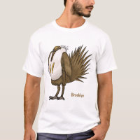 Great sage grouse bird cartoon illustration 