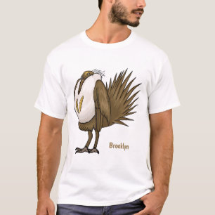 Great sage grouse bird cartoon illustration  T-Shirt