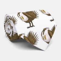 Great sage grouse bird cartoon illustration