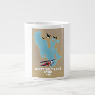Great Salt Lake, Utah Travel poster Large Coffee Mug