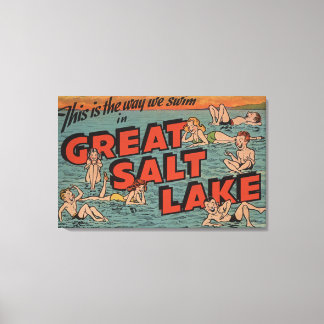 Great Salt Lake, UtahThe Way We SwimUtah Canvas Print