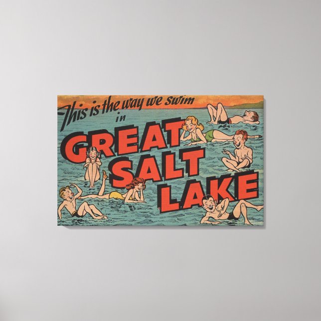 Great Salt Lake, UtahThe Way We SwimUtah Canvas Print (Front)