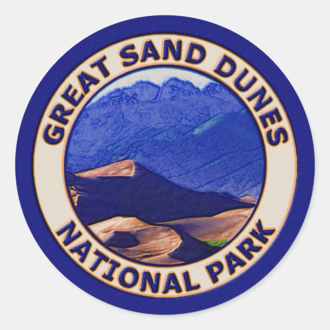 Great Sand Dunes National Park Classic Round Sticker (Front)