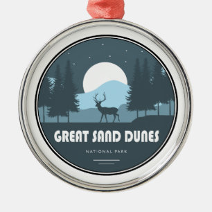 Great Sand Dunes National Park Deer Metal Ornament