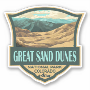 Great Sand Dunes National Park Illustration Retro