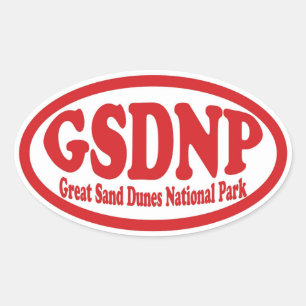 Great Sand Dunes National Park red oval sticker