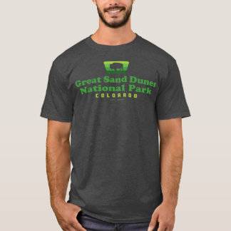 Great Sand Dunes National Park Retro Badge Buffalo T-Shirt