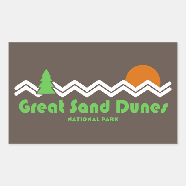 Great Sand Dunes National Park Retro Sticker (Front)