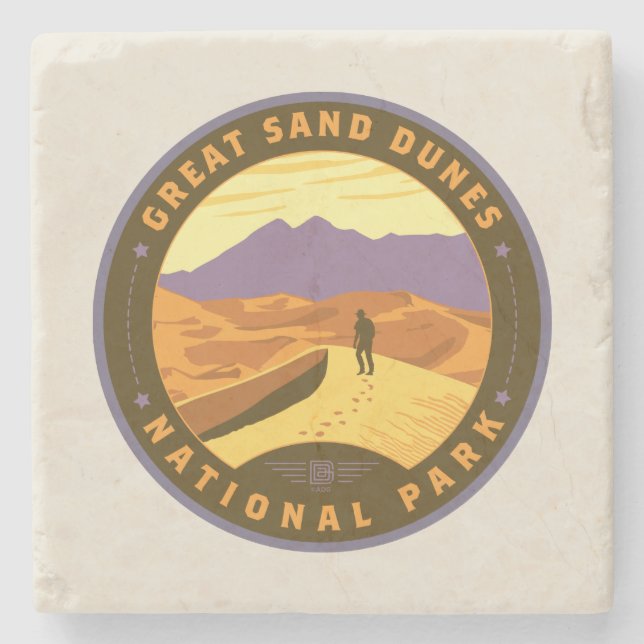 Great Sand Dunes National Park Stone Coaster (Front)